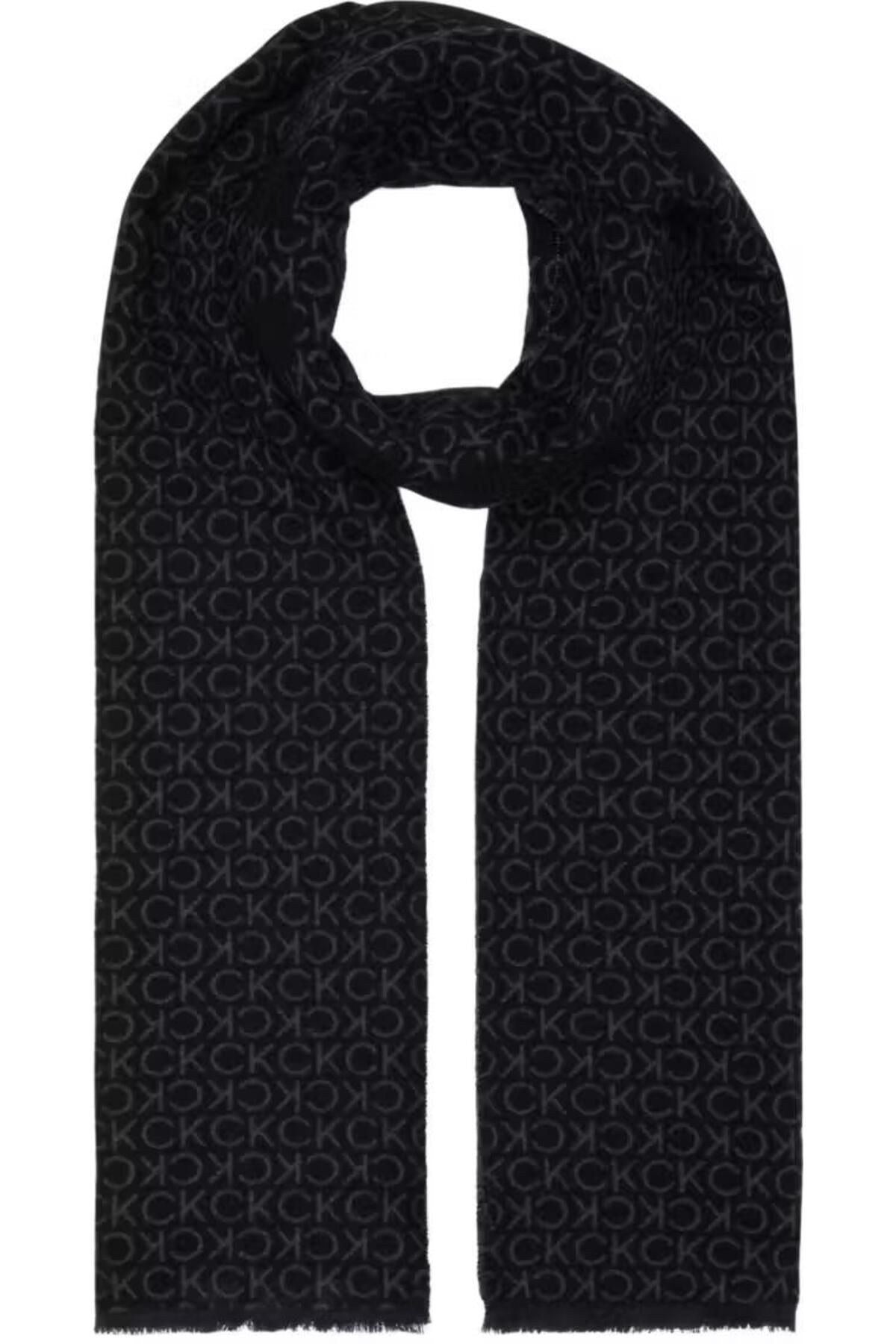 Fringes Two-Tone Mono Mw Scarf Ck Black/Ck Grey / OS