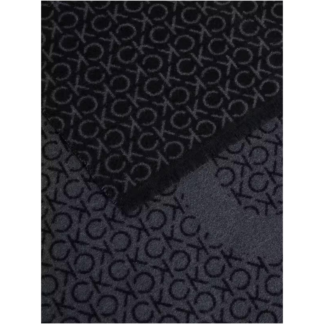Fringes Two-Tone Mono Mw Scarf Ck Black/Ck Grey / OS