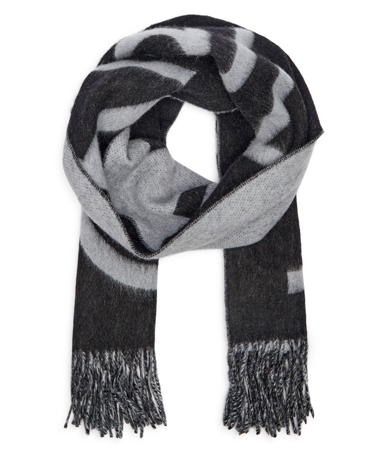 Classic Wool Scarf Signiture Dark Grey/Grey Melange / OS