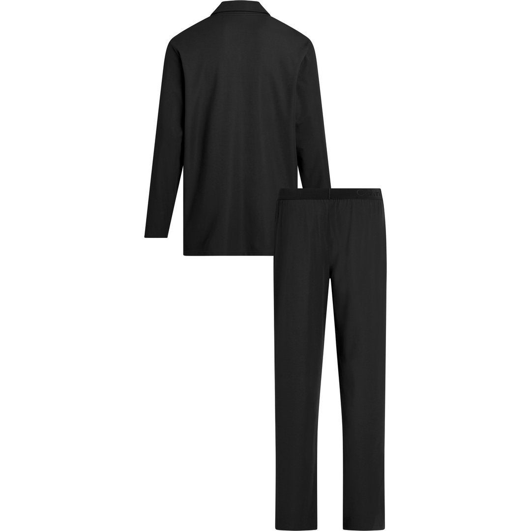 L/S Button Down Pant Set BLACK / L