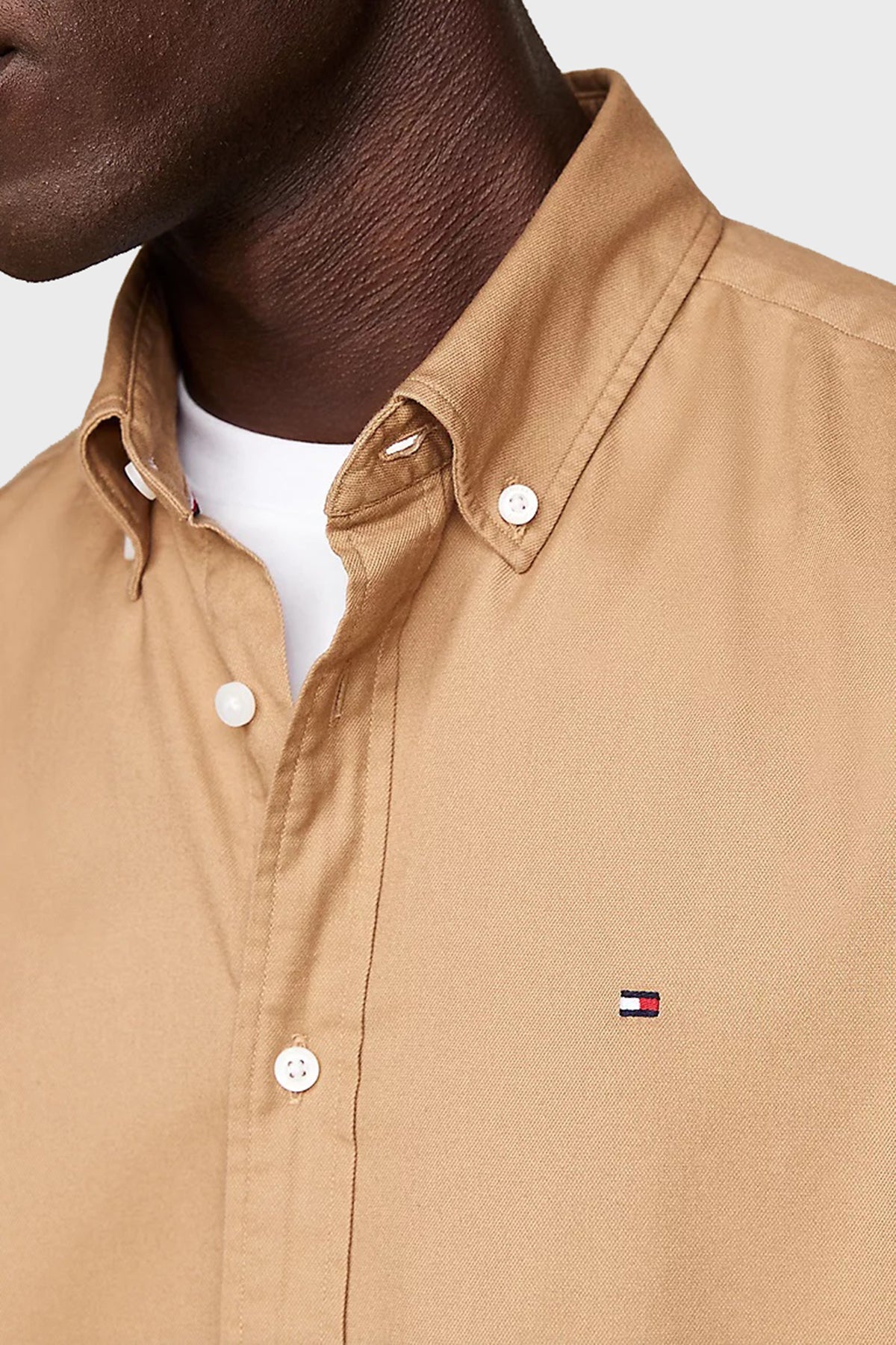 Flex Brushed Solid Rf Shirt Safari Canvas / L