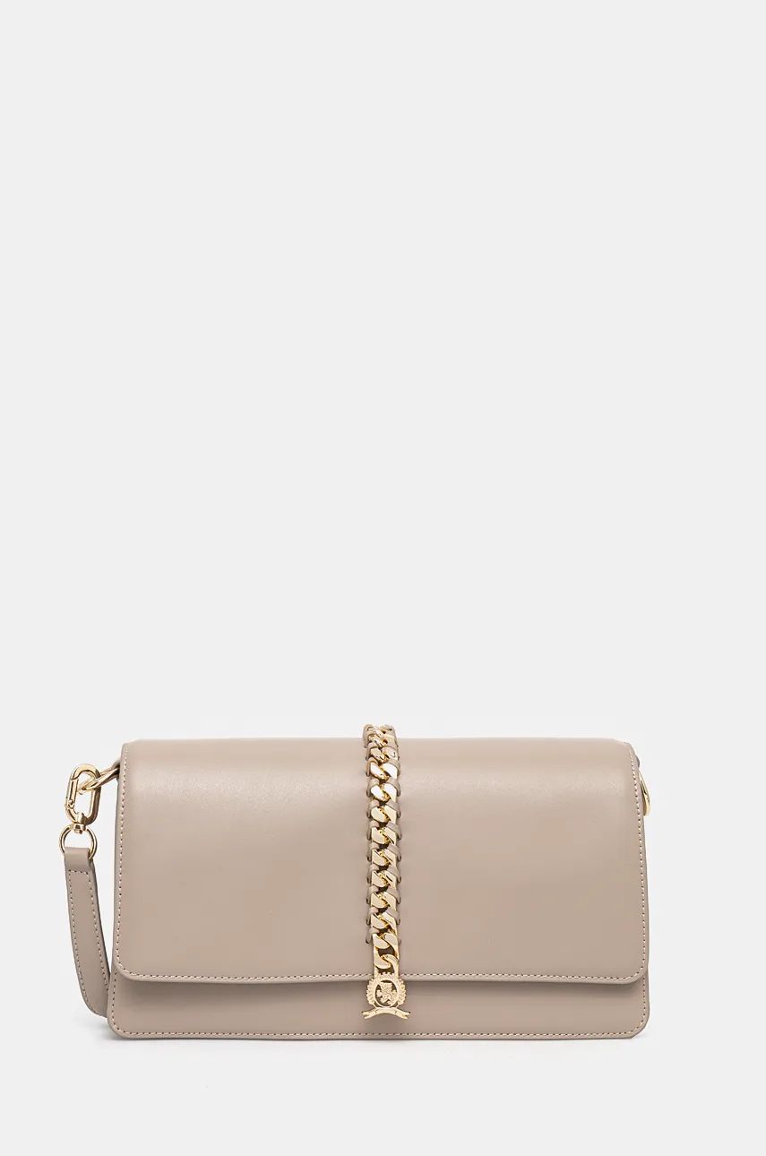 Luxe Leather Shoulder Bag Beige / OS