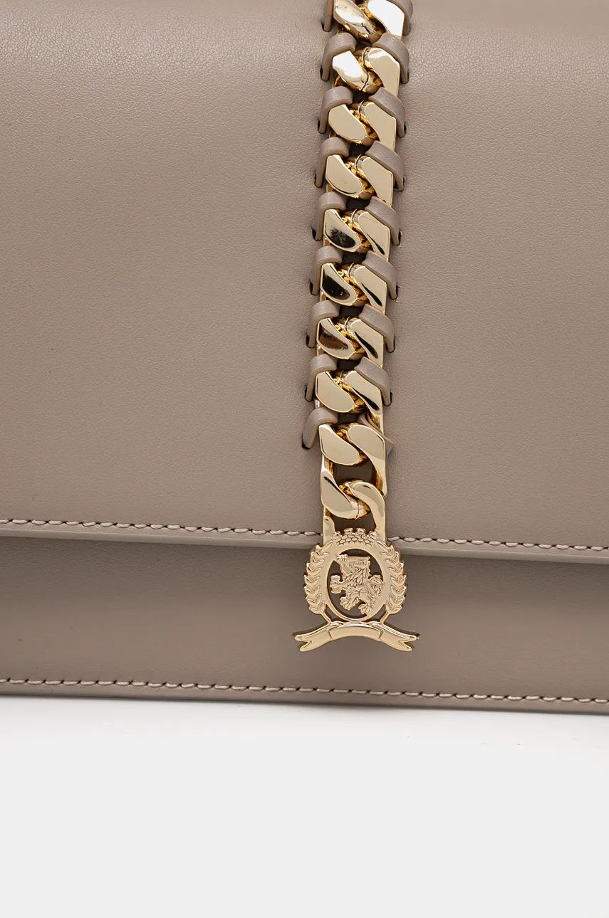 Luxe Leather Shoulder Bag Beige / OS