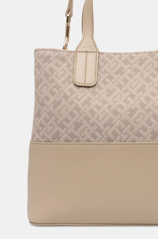 Th Jacquard Med Satchel Beige / OS