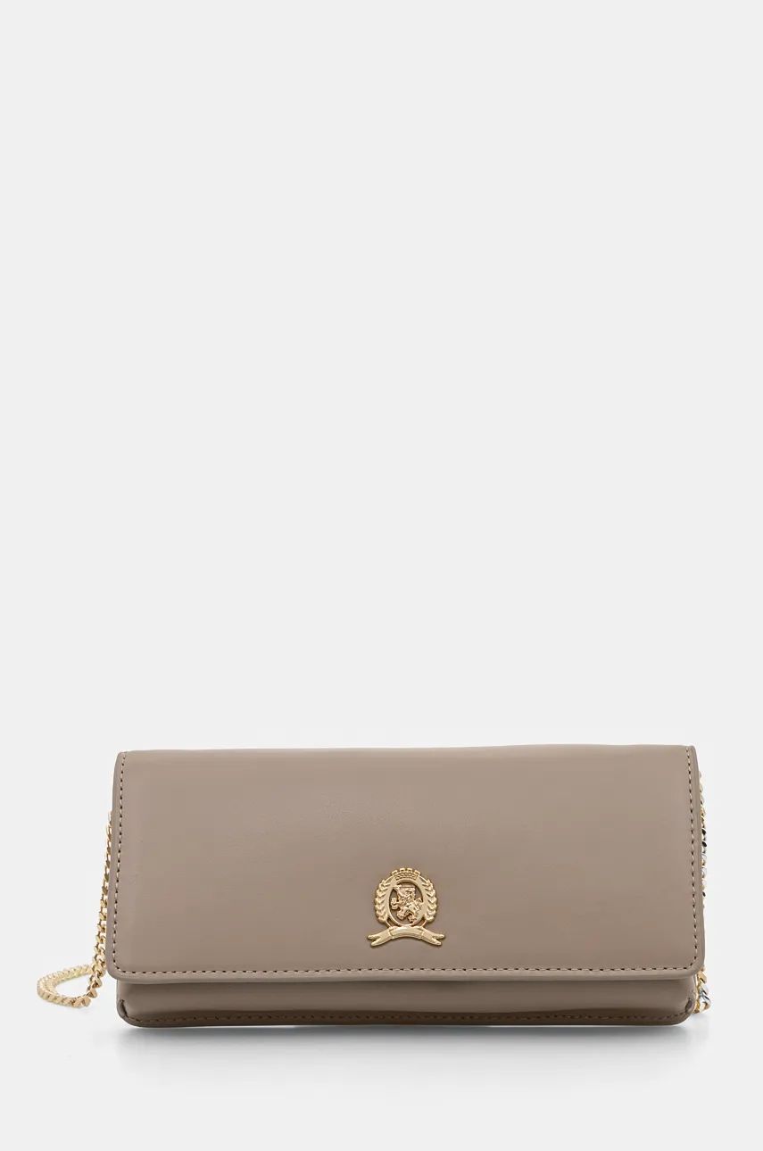 Luxe Leather Lrg Flap W/Chain Beige / OS