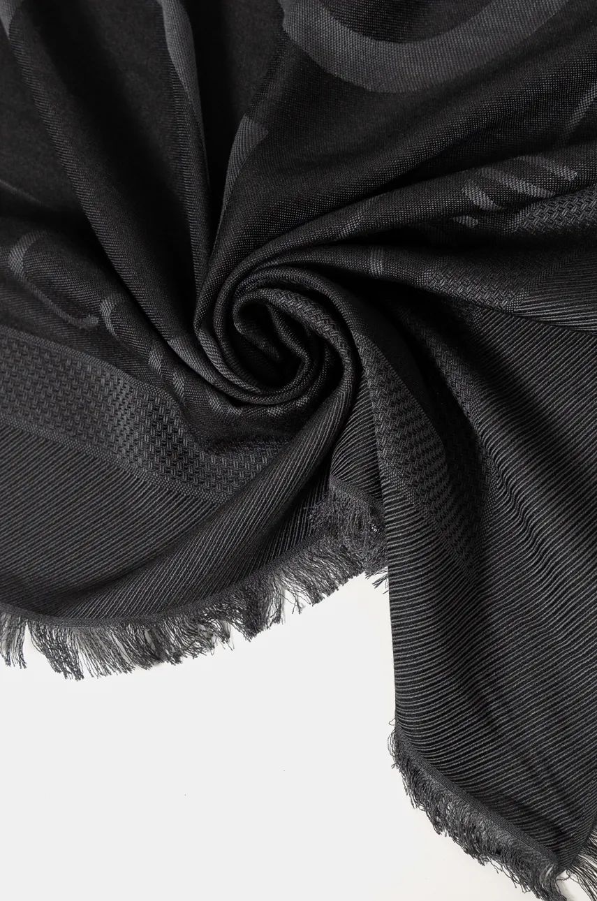 Large Monogram Jacquard Scarf Ck Black / OS