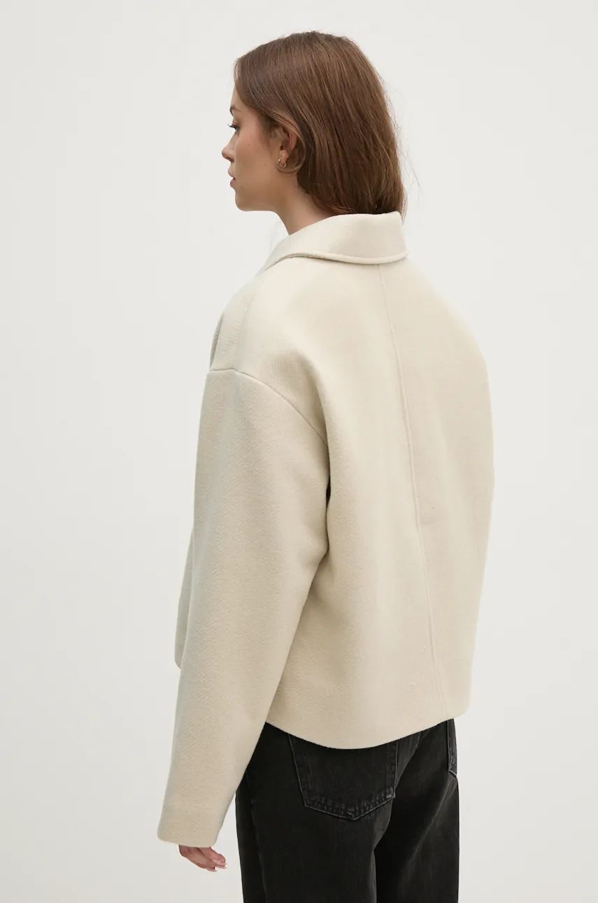 Short Wool Blend Jacket Pelican / L