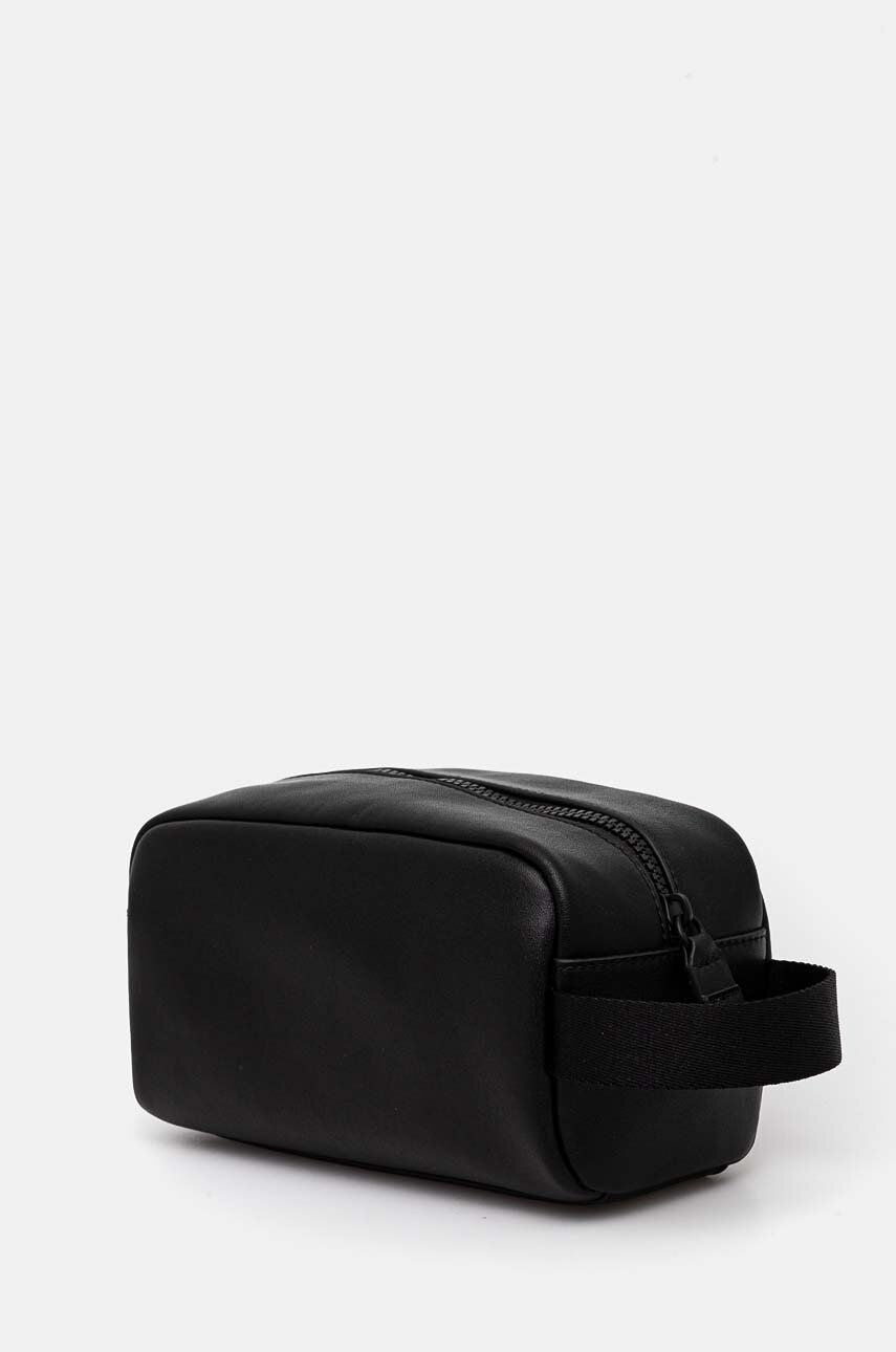 Tjm Leather Washbag Black / OS