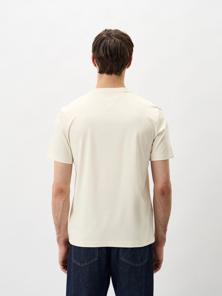 Debossed Hilfiger Crest Tee Ivory Petal / L