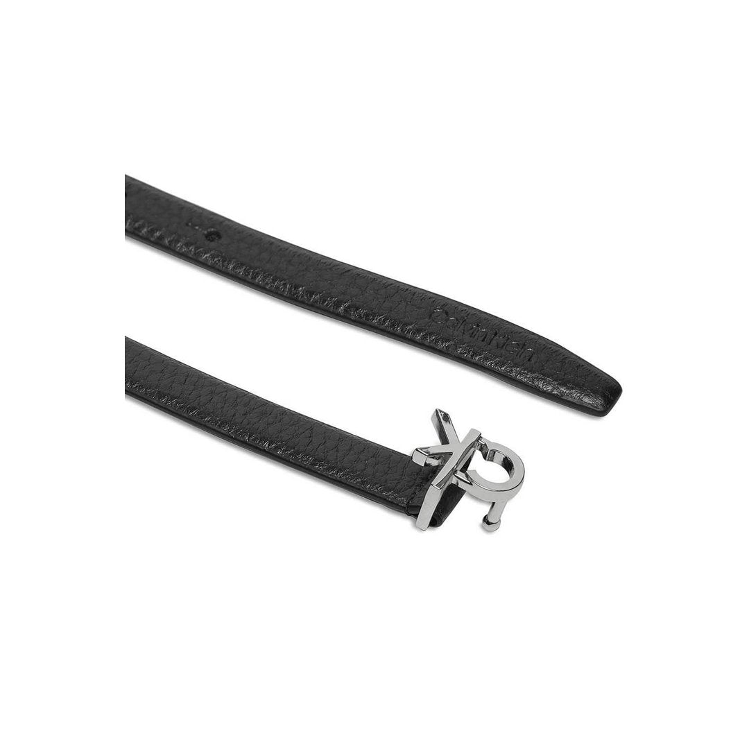 Ck Thin Belt 1.5Cm Pebble Pvh Black / 90