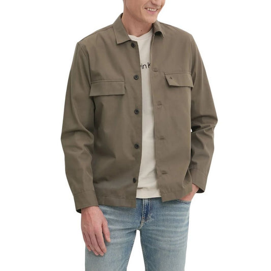 Cotton Blend Overshirt Tarmac / L