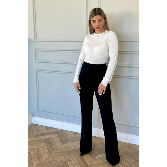 Smooth Yarn Sweater Ls Top Ck Black / L