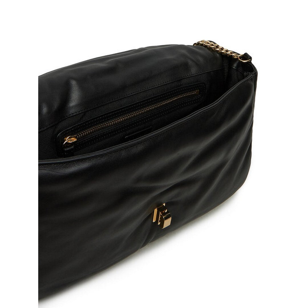 Soft Leather Maxi Shoulder Bag Black / OS
