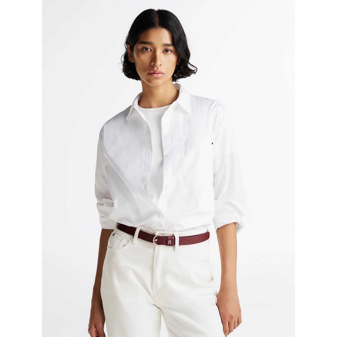 Ess Poplin Easy Fit Shirt Th Optic White / 42