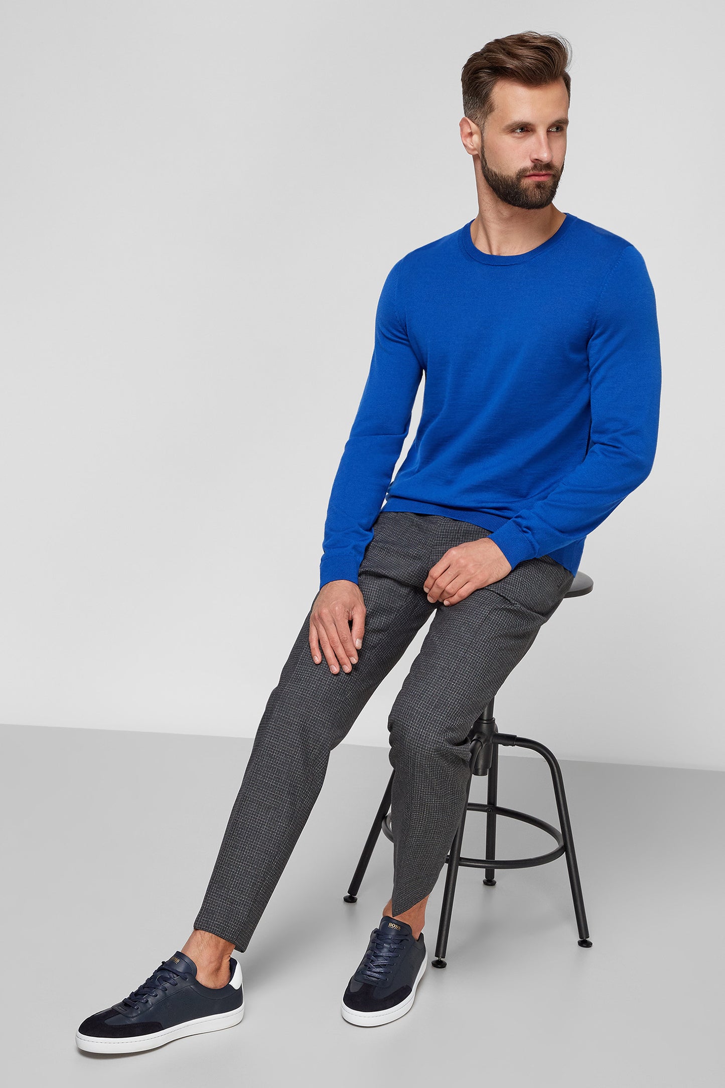 Boss Crew Neck Knitwear - Leno-P