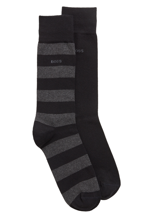 Boss Casual Socks - 2P RS BlockStr