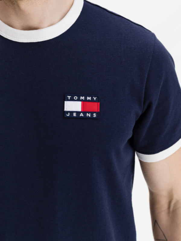 Tjm Badge Ringer Tee Twilight Navy / White / L