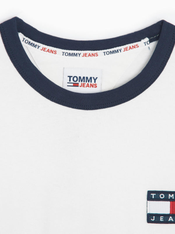 Tjm Badge Ringer Tee White / Twilight Navy / L