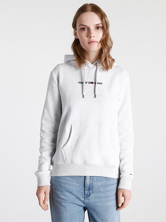 Tjw Linear Logo Hood Silver Grey Htr / L