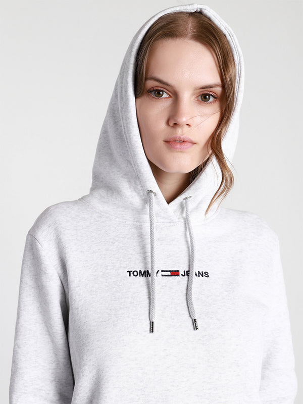 Tjw Linear Logo Hood Silver Grey Htr / L