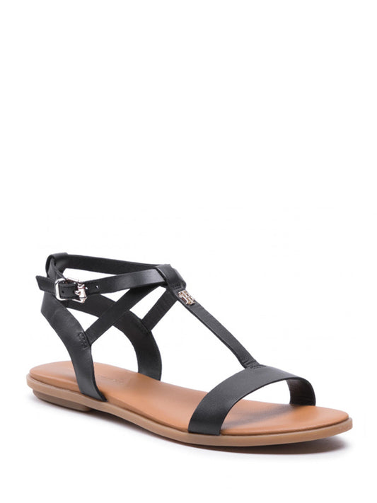 Feminine Leather Fla Black / 36