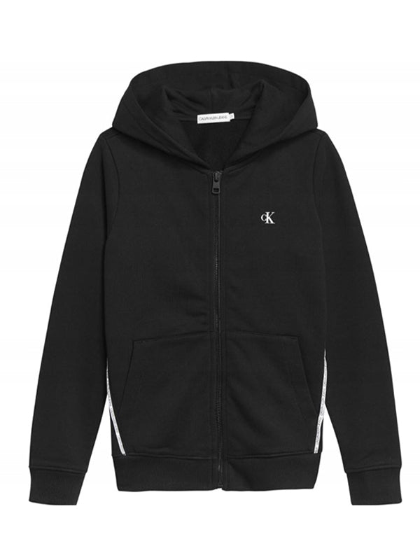 Logo Piping Zip Thro Ck Black / 10