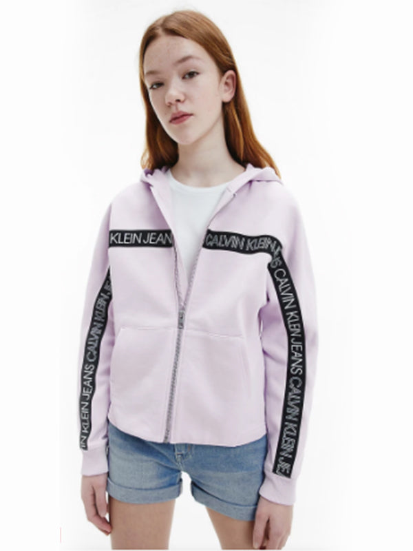 Logo Tape Zip Throug Lavender Pink / 10