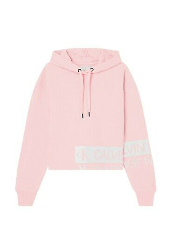 Mirrored Logo Hoodie Pearly Pink / Bright White / L