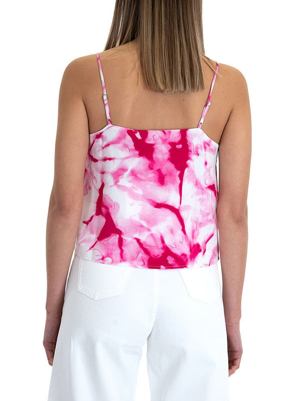 Monogram Cami Top Cerise Marble Aop / L