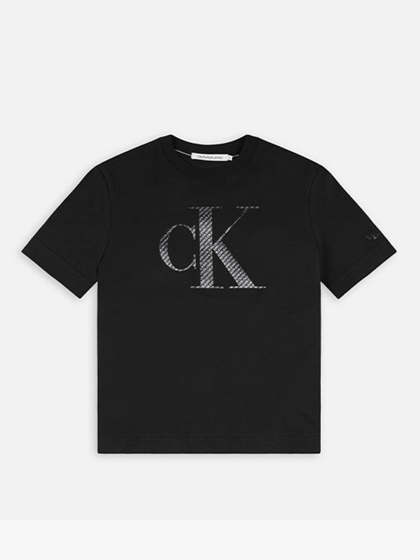 Satin Bonded Filled Ck Black/Logo Aop / L