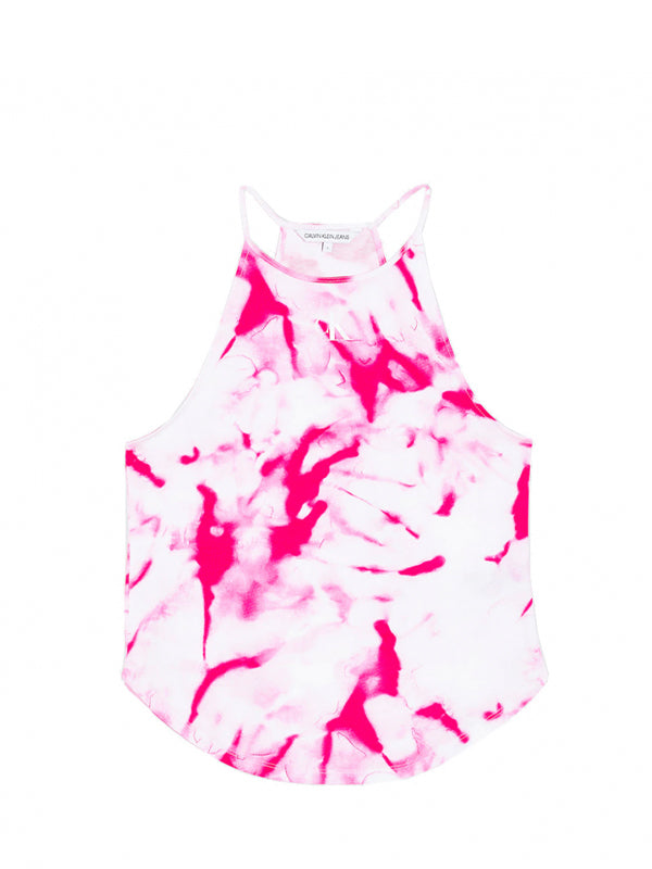 Micro Ck On Camisole Cerise Marble Aop / L