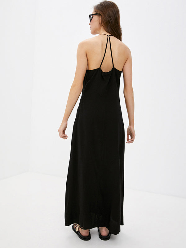 Back Detail Slip Dre Ck Black / L