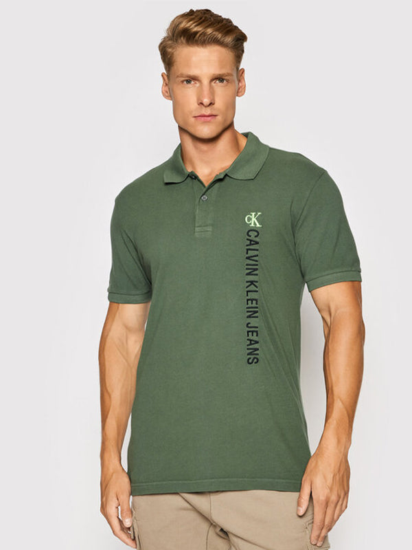 Washed Instit Polo Duck Green / L