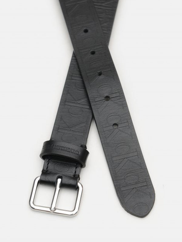 Deboss Logo Belt 30M Black / 100