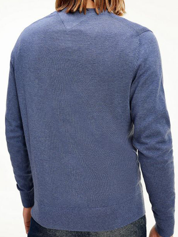 Organic Cotton Blend Faded Indigo Heather / L