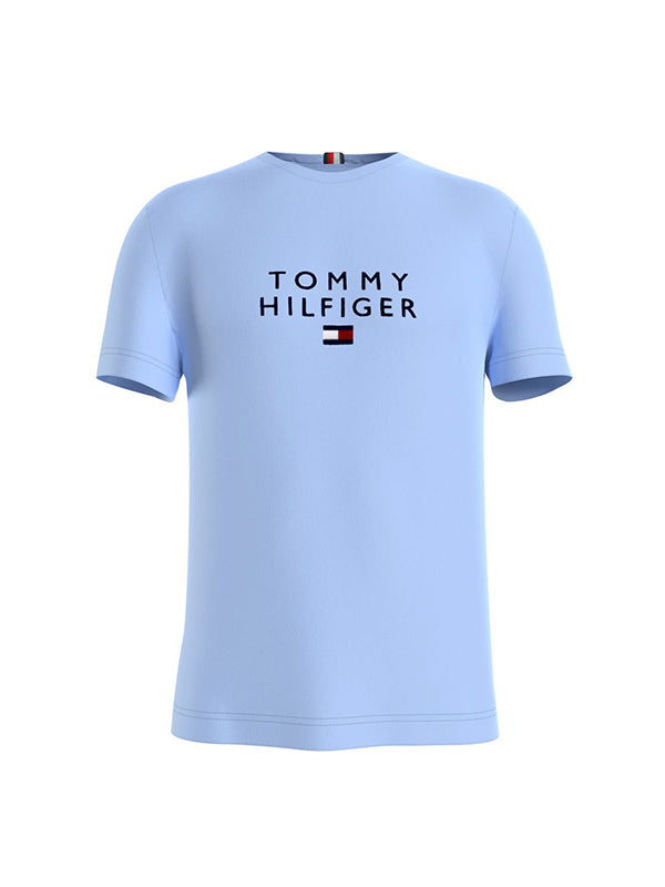 Stacked Tommy Flag T Sweet Blue / L