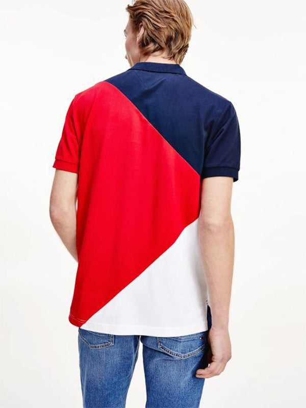 Diagonal Colorblock Desert Sky / White / Primary Red / L