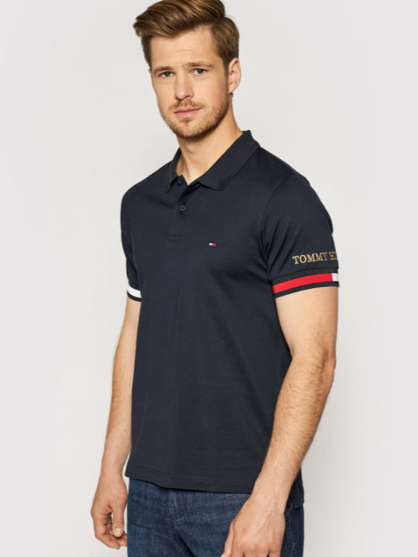 Flag Cuff Slim Polo Desert Sky / L