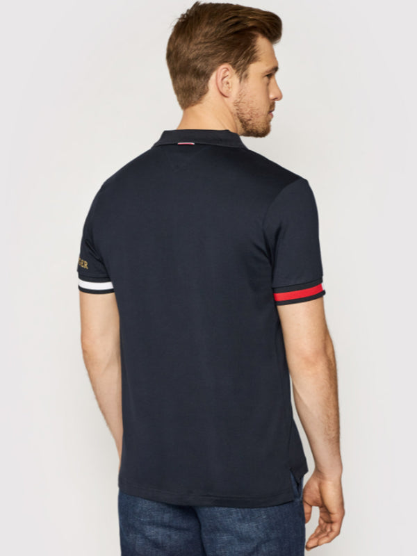 Flag Cuff Slim Polo Desert Sky / L