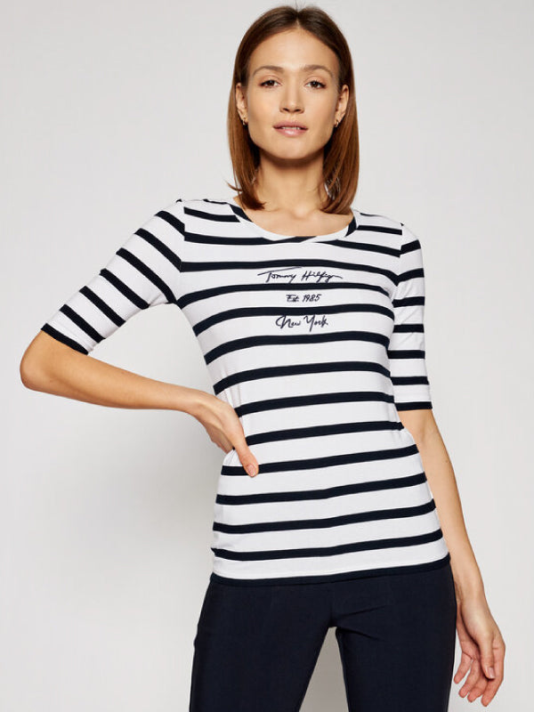 Slim Script Striped Cabana Stp / White / L