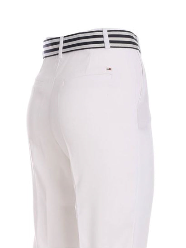 Crepe Belted Tapered Th Optic White / 42