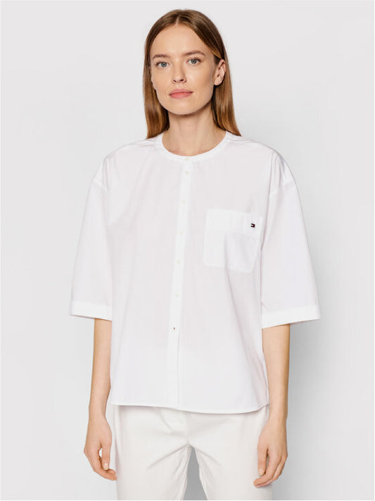 Crisp Poplin Relaxed Th Optic White / 42