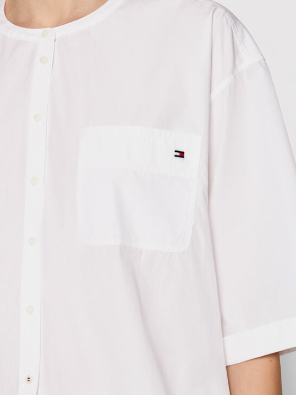 Crisp Poplin Relaxed Th Optic White / 42