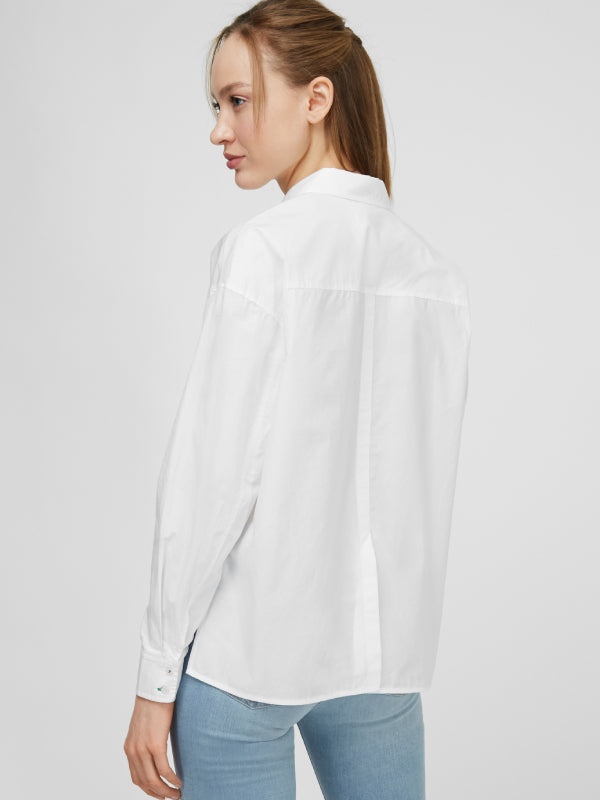 Crisp Poplin Relaxed Th Optic White / 42