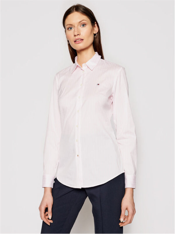 Stretch Poplin Slim Fine Stp / Light Pink / 42