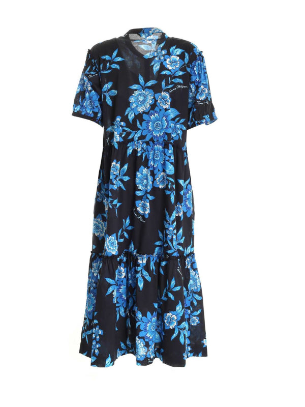 Voile Floral F&F Lon Hot House Floral / Bio Blue / 42