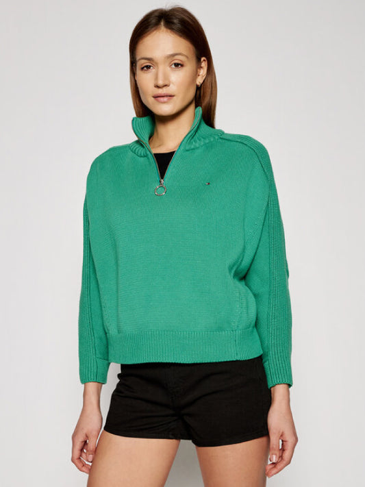 Zip-Up High-Nk Swt L Primary Green / L