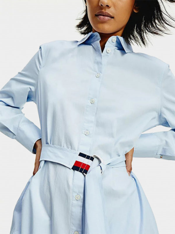 Poplin Midi Shirt Dr Breezy Blue / 42