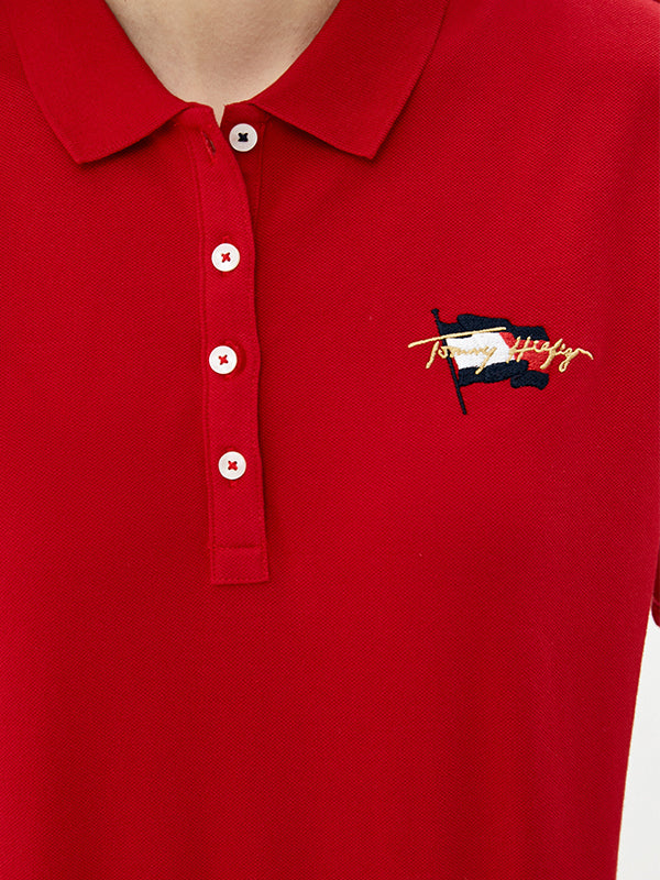 Regular Flag Polo Ss Primary Red / L