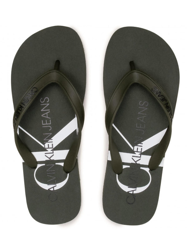 Beach Sandal Monogra Dark Olive / 42